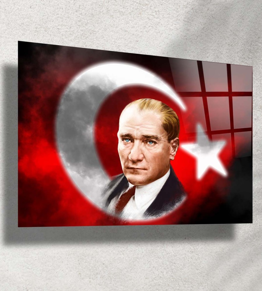 Atatürk Cam Tablo 1017