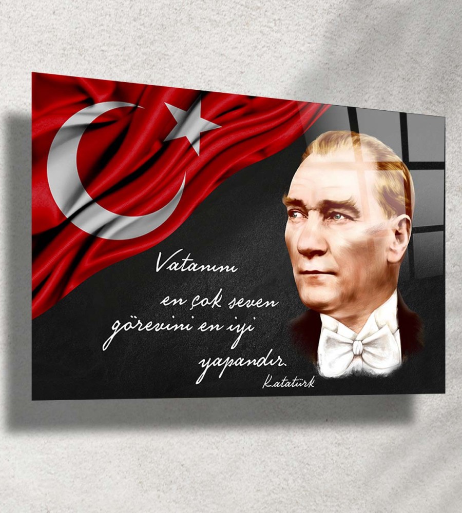 Atatürk Cam Tablo 1030